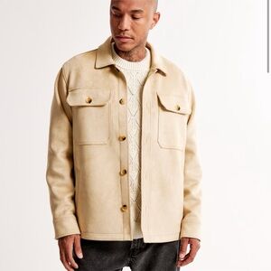 Men’s‎ Abercrombie & Fitch Faux Vegan Suede Shirt Jacket - Size Medium